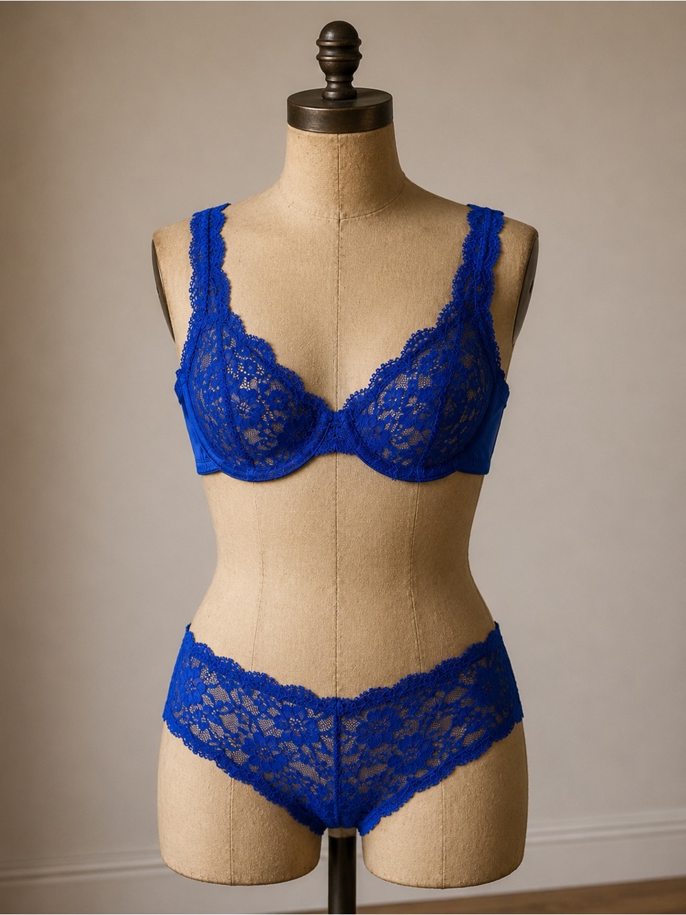 Stella McCartney Cobalt Blue Lace Bra